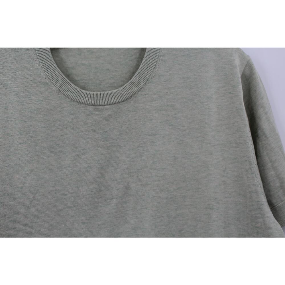 Suitsupply Cotton Silk Knit Shirt Size XL Gren Gray Short Sleeves - Picture 3 of 8
